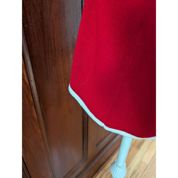 Vtg Sag Harbor Woman Red Knit Sleeveless Shell & Button Cardigan Set Size 2x - Picture 3 of 11